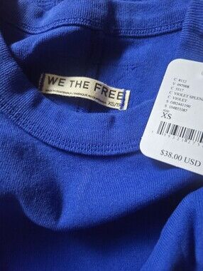 We The Free crewneck tee in vivid blue